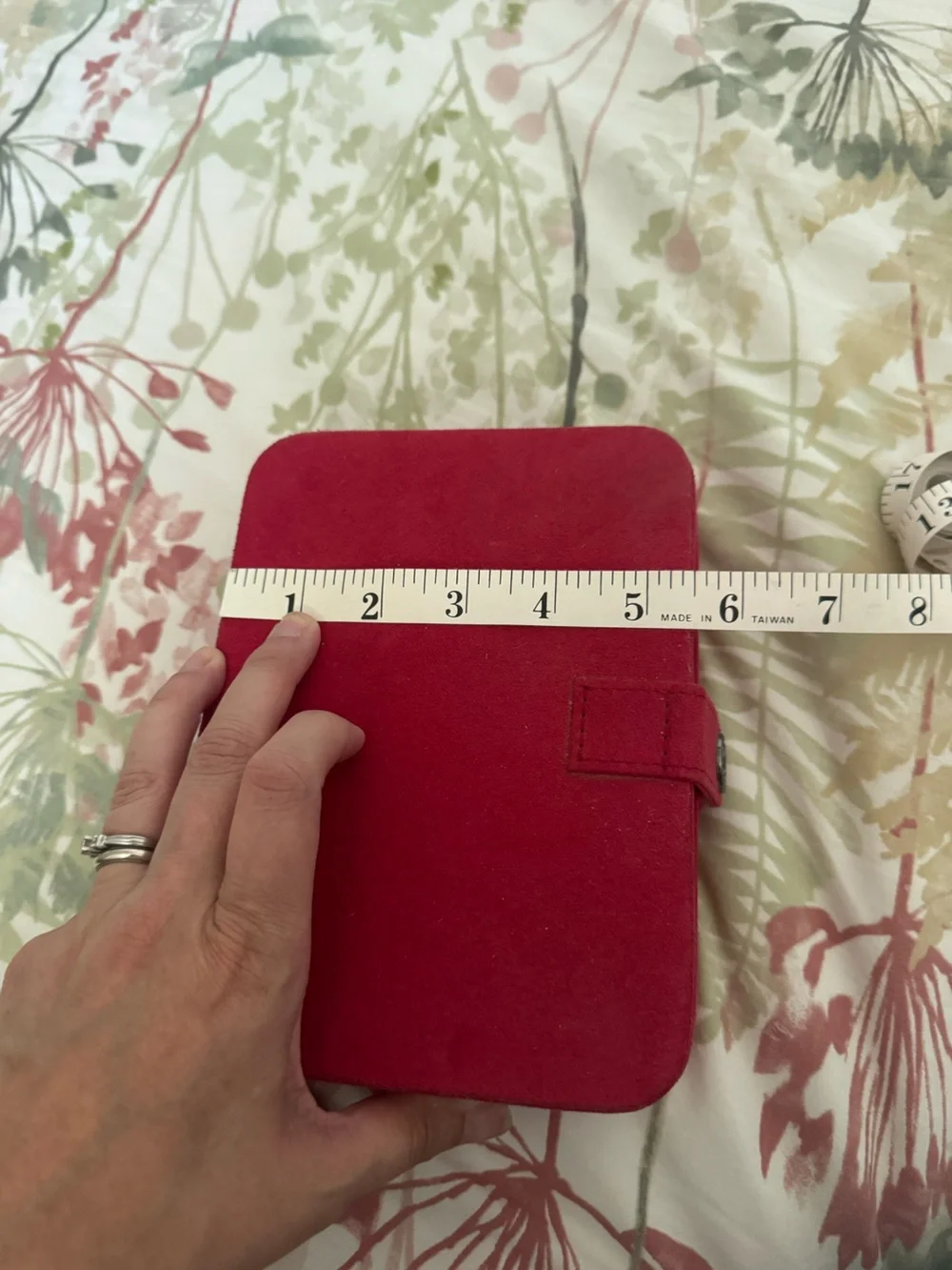Mele & Co Red Velvet Jewelry Box with removable tray